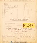 RealMeca-RealMeca VR205, Threading turning Machine Maintenance Parts Wiring Manual-BR205-01